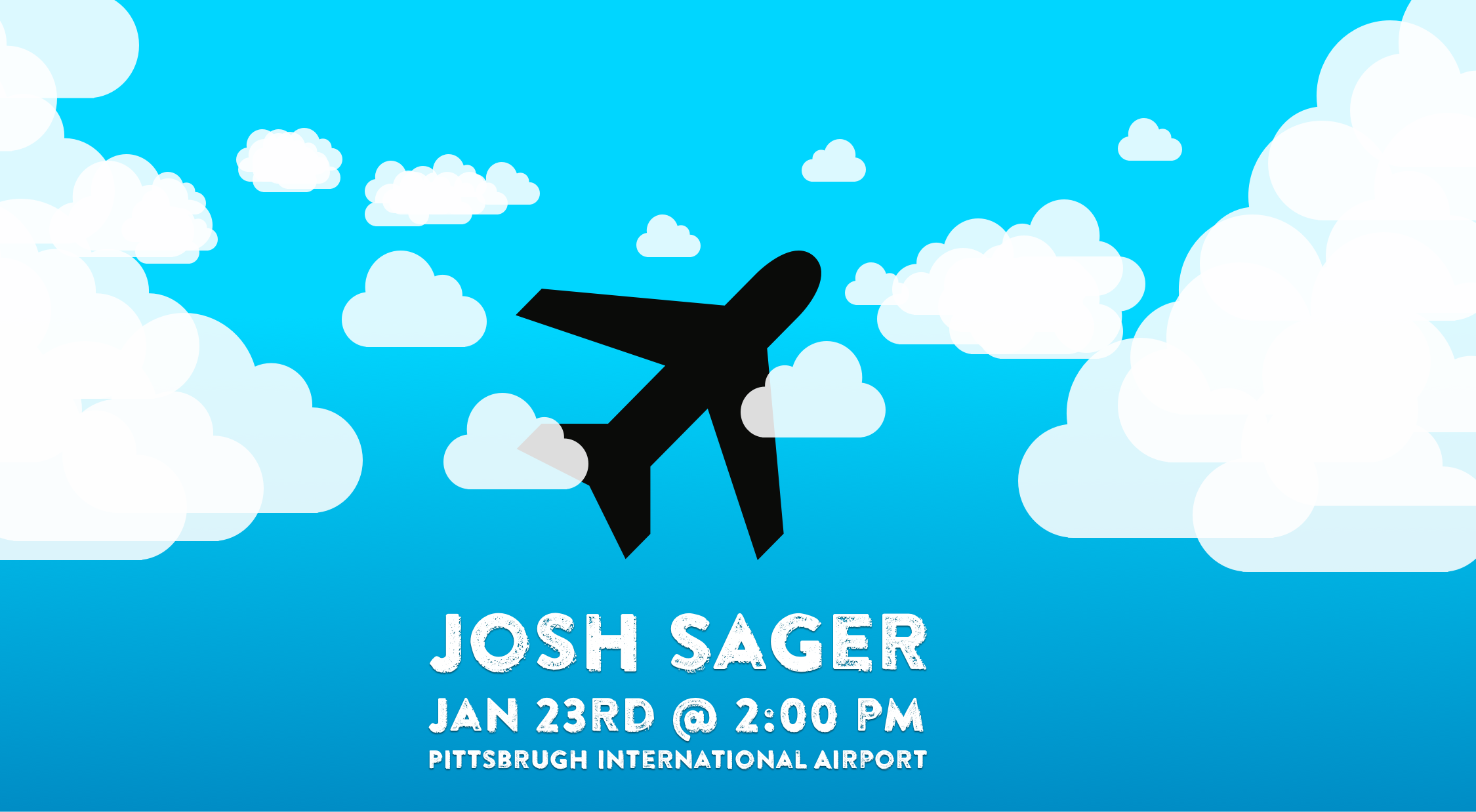 Josh Sager is at the Pittsburgh International Airport January 23rd, 2023 at 2:00pm 
