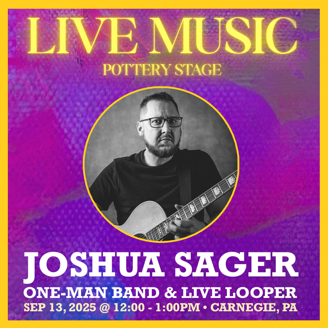 Joshua Sager will be performing at Carnegie Arts Walk on September 13th from 12pm to 0pm.